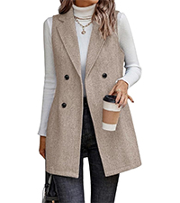 fall winter tweed vest for women