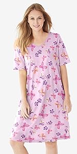 Print Sleepshirt Nightgown