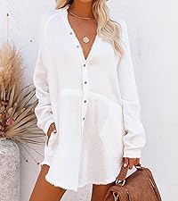 B0BVMN5SRH Button Down Shirt Dress