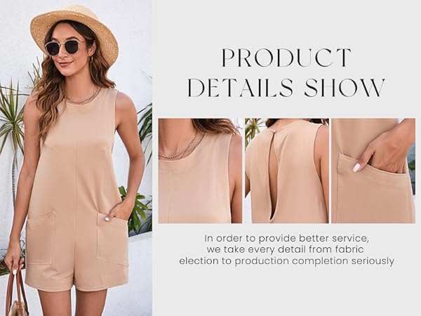 sleeveless rompers for women