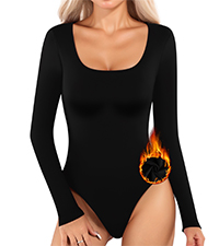 scoop neck bodysuit for women