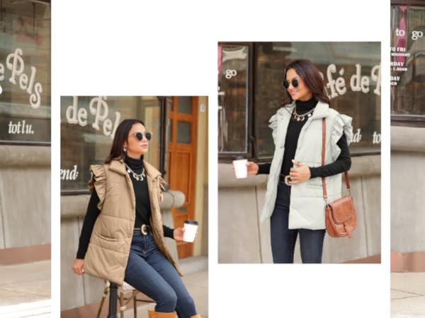 women puffer vest