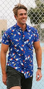 Mens Patriotic Button Downs Life Style