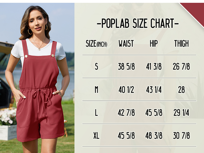 Poplab Women''s Overall Jumpsuite Short