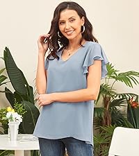 chiffon shirt for women short sleeve