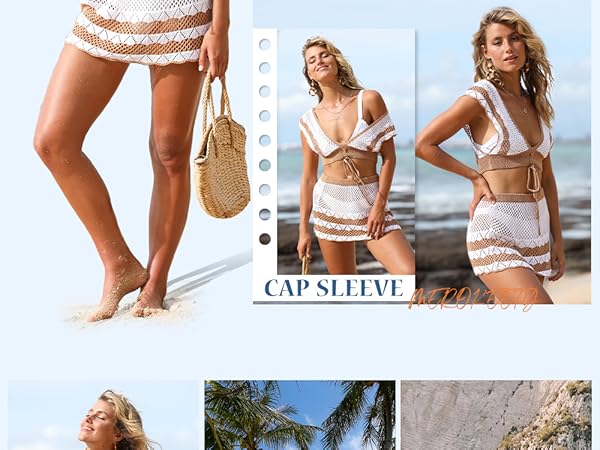 Crochet Knit Swimwear 