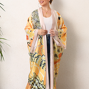 yellow beach kimono