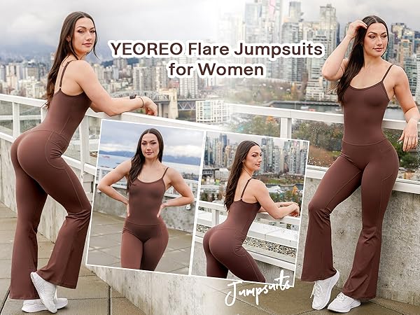 YEOREO Flare Jumpsuits for Women