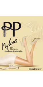 Pretty Polly, nylons, hosiery, tights, gloss, slimmer