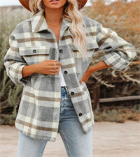 Flannel Plaid Shacket Jacket