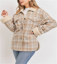 Plaid Flannel Fleece Coat