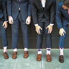 pink navy groomsmen socks