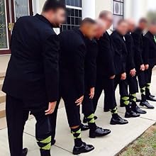 black lime green groomsmen socks