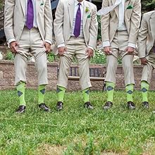 lime green groomsmen socks