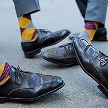 yellow purple groomsmen socks