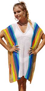 colorful crochet cover up