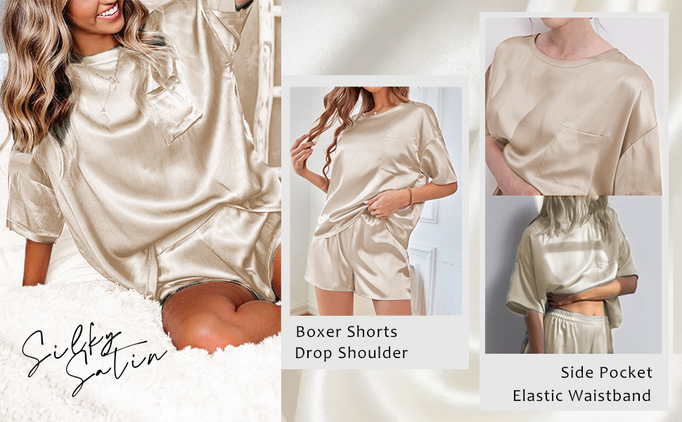 Silk satin sleepwear for women