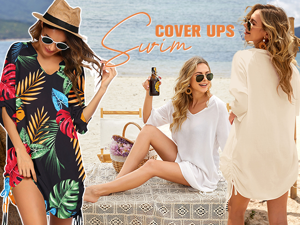 Womens Beach Cover Up Swimwear Coverups Swim Suit Beach Bikini Coverups