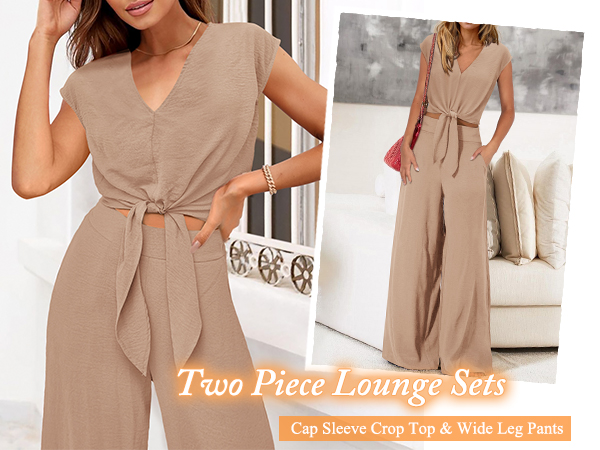 two piece lounge sets short sleeve for women 2 piece matching sets summer outfits for women