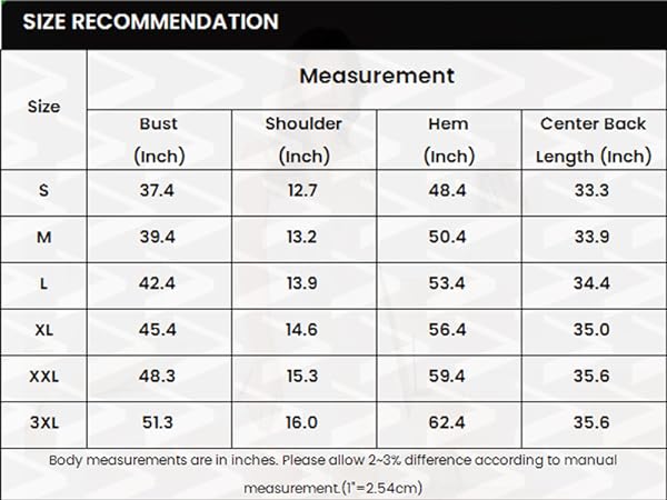 silk nightgown size chart