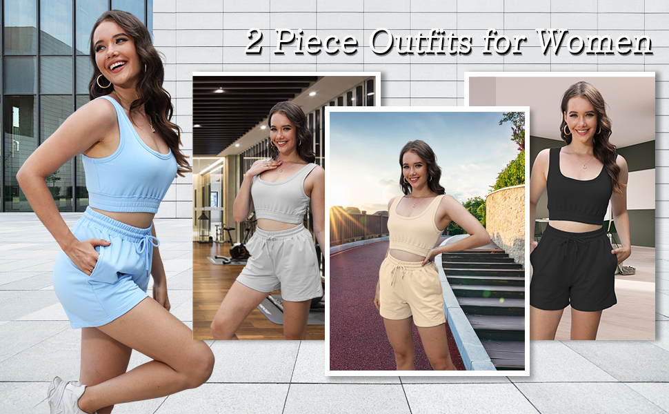 shorts sets women 2 piece outfits