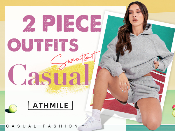 Women 2 Piece Outfits Short Sweatsuit