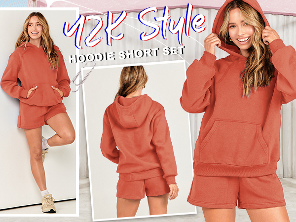 Women 2 Piece Outfits Short Sweatsuit