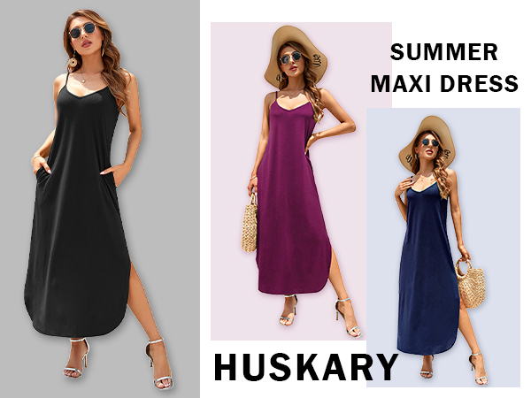 solid maxi dress