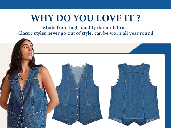 Your wardrobe is incomplete without a denim vest!