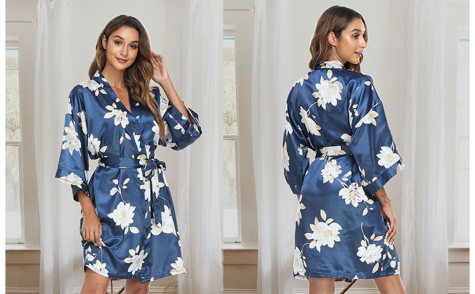 women floral robe