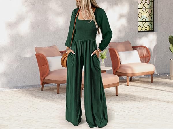 Stretchable Long Pants Jumpsuit