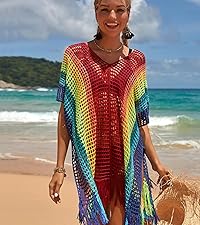 Rinbow crochet dress