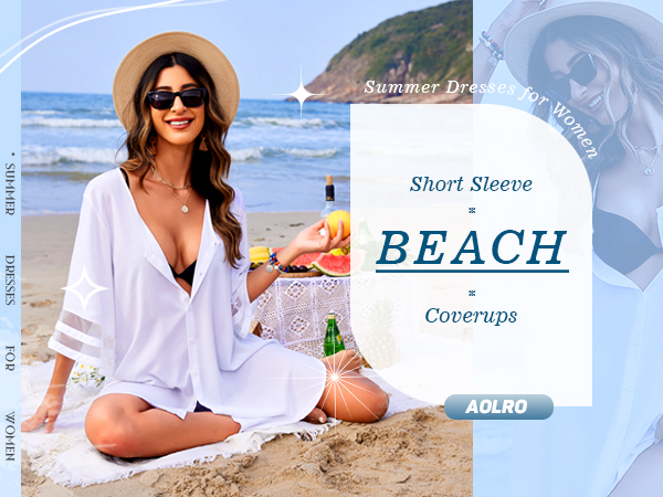 This AOLRO Deep V-neck Women Swimsuit Coverups is 2022 Fashion New Style