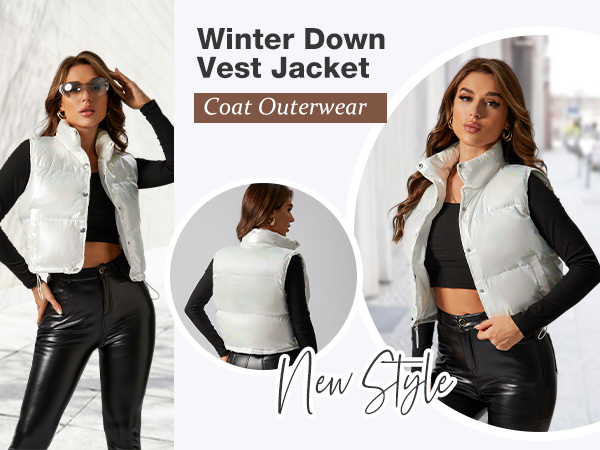 Fashion sleeveless winter warm padded vest