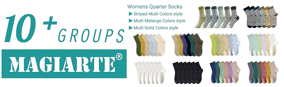 Womens Cotton Quarter Socks