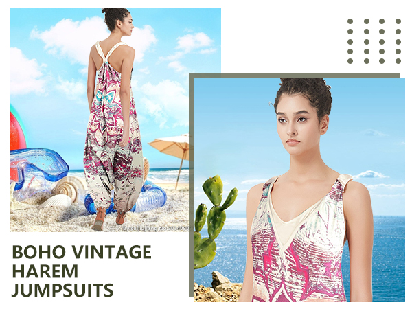 Jumpsuit For Women 2024 Plus Size Printed Loose Suspenders Ladies Summers Fitted Beach Overall