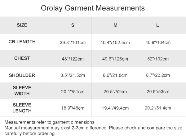 size chart length side hem