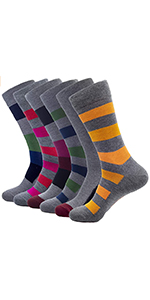 Men''s 6 Pack Bamboo Blend Thin Crew Socks 