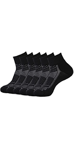 Unisex 6 Pack Athletic Quarter Crew Ankle Socks