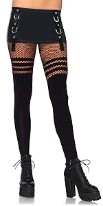 Striped fishnet pantyhose tights for adult women