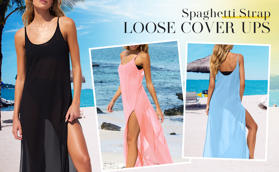 Spaghetti Strap Loose Cover Ups