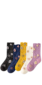 IIG vintage socks for women fun socks for women flower socks for women size 6-9