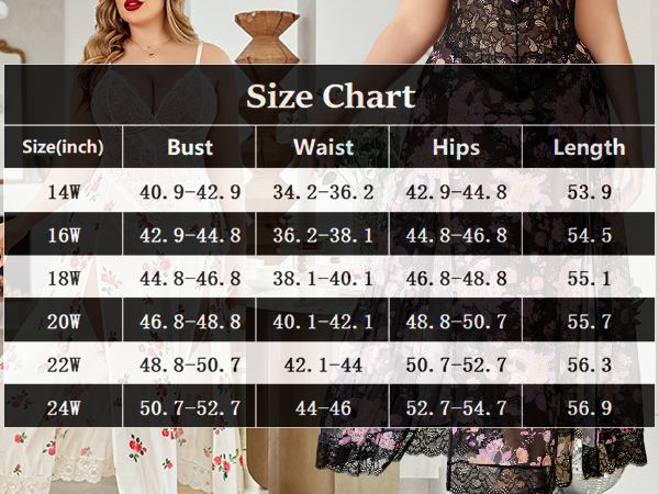 Plus Size Lingerie For Women Babydoll Sexy Mesh Maxi Nightdress nightgown