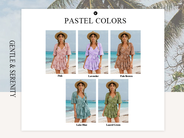 pastel color romper