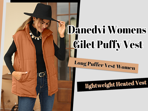 women winter long gilet