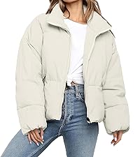 women winter puffer jacket short down quilted coat oversized casual thick outerwear