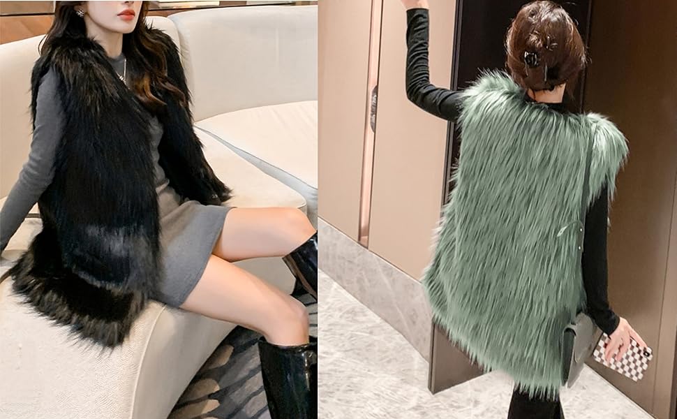 fur vest coats