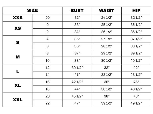 DKNY Women''s Swim Size Chart