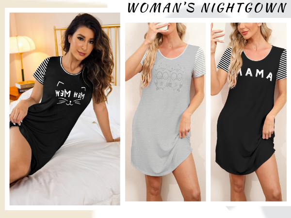 casual loungewear loose nightshirt