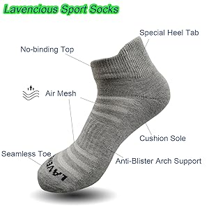 a gray sock with details